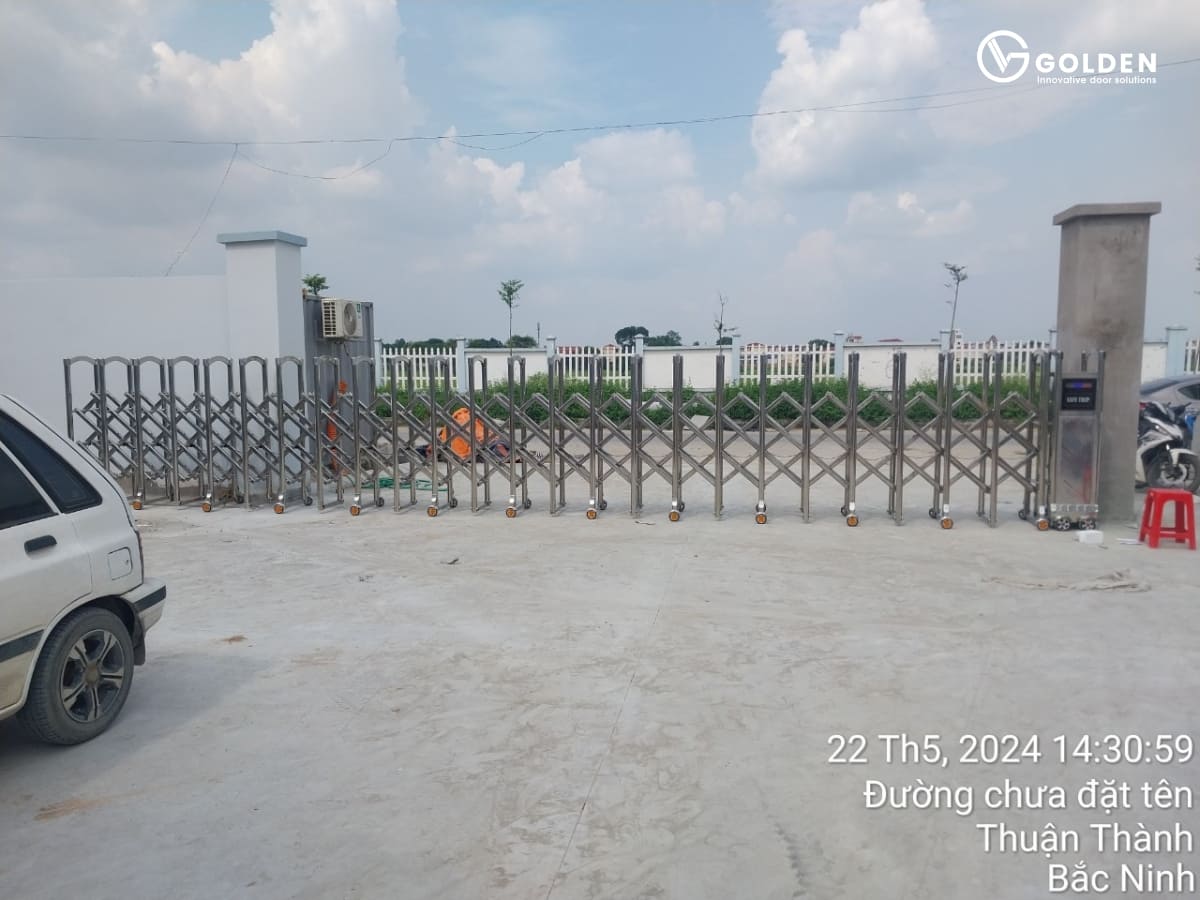 Cổng xếp inox 304 là lựa chọn hàng đầu tại Bắc Ninh