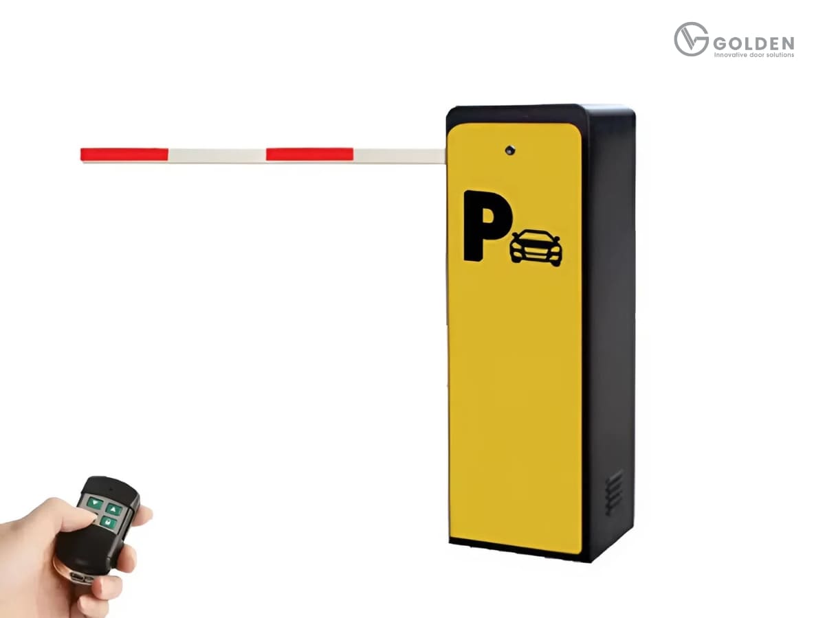 Điều khiển barie bằng remote cầm tay 