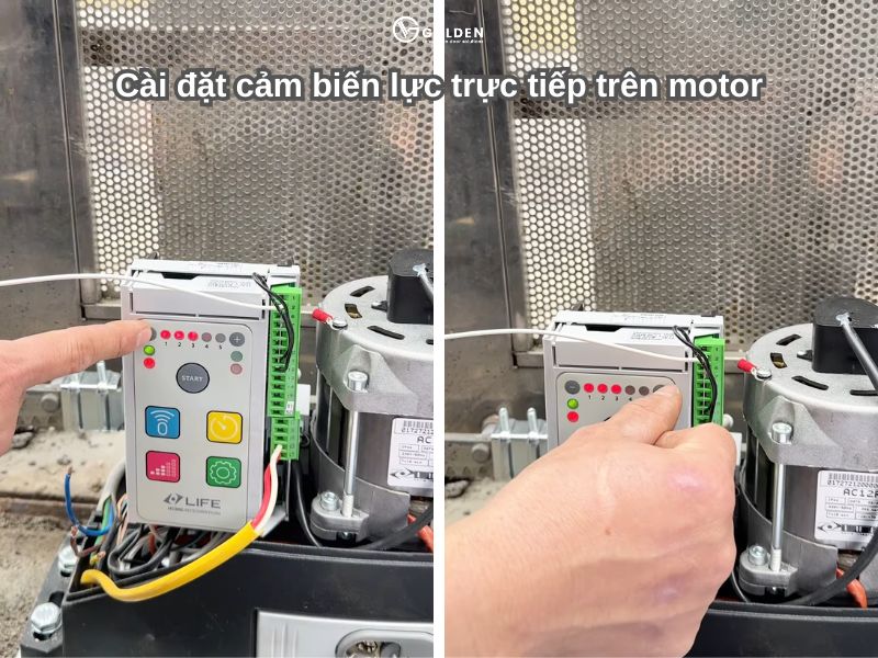 Cài đặt cảm biến lực trực tiếp trên motor cổng trượt Life