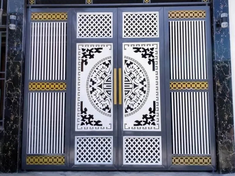 Mẫu cổng nhôm CNC bền chắc ngoài trời