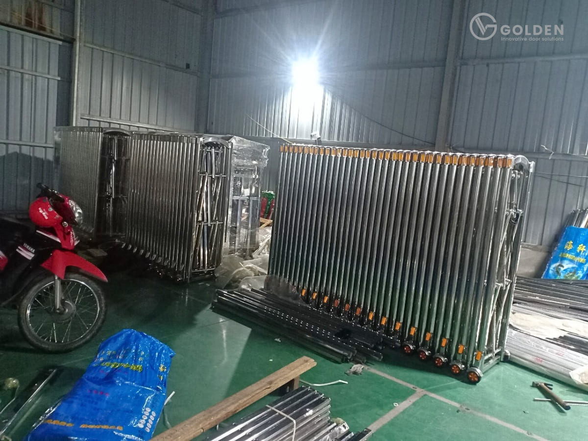 Autogate.vn nhận sản xuất cổng xếp theo yêu cầu