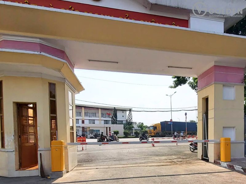 Mẫu barie lắp đặt tại trường học