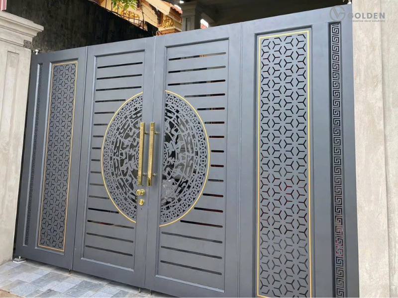 Kiểu cổng CNC 2 cánh thanh lịch