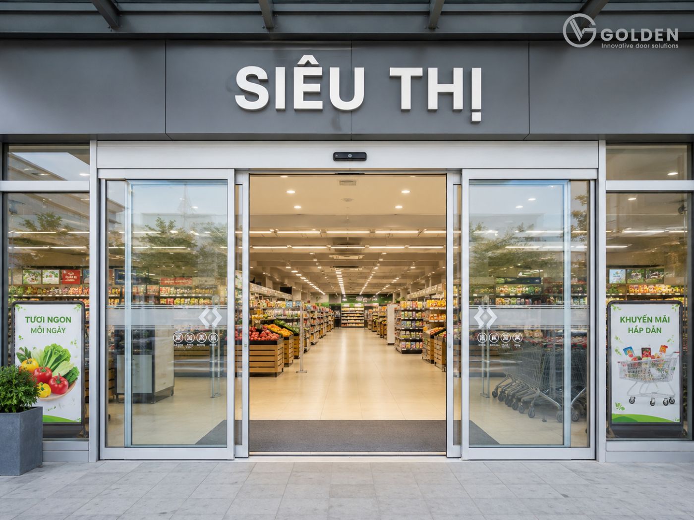 Kinh nghiệm dành cho chủ đầu tư khi lắp đặt cửa tự động cho siêu thị
