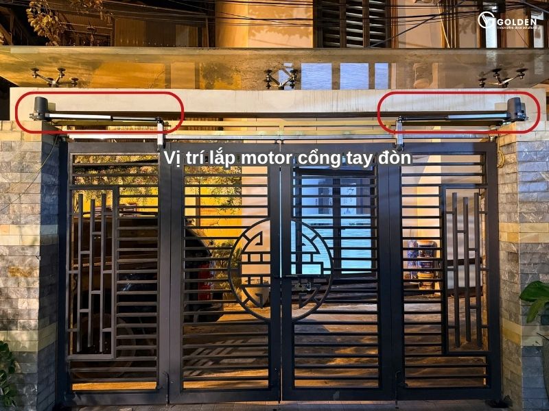 Lắp motor cổng tự động có phải tháo dỡ cổng cũ không? Cổng tay đòn