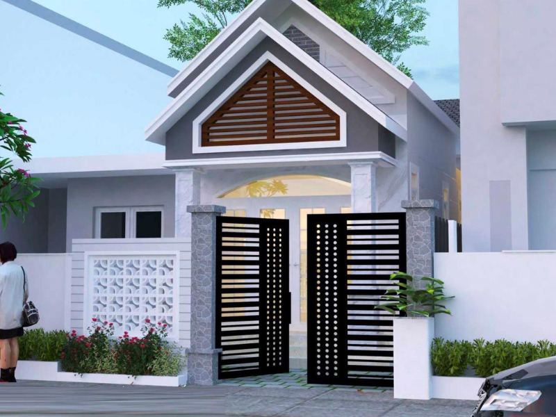 Lưu ý khi xây cổng cần biết - Trụ cổng vào giữa cửa nhà có sao không?