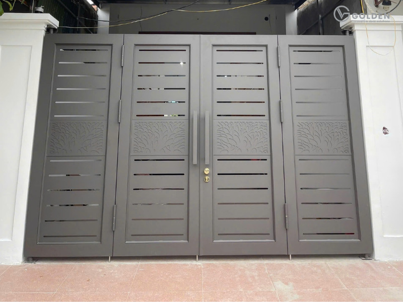 Mẫu cổng nhôm CNC đa dạng kiểu dáng và màu sắc