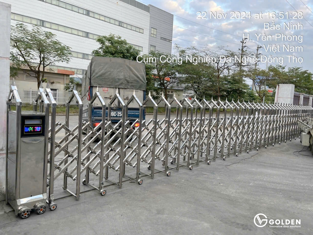 Các khu công nghiệp tại Bắc Ninh thường lắp cổng xếp