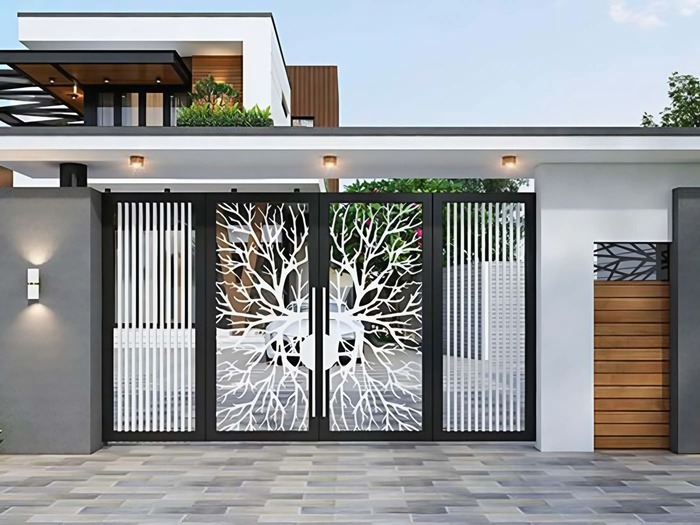 Phong thủy khi 2 cổng đối nhau