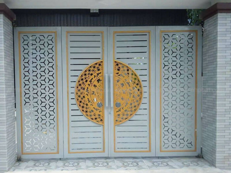 Cổng nhôm CNC sơn bền màu theo thời gian