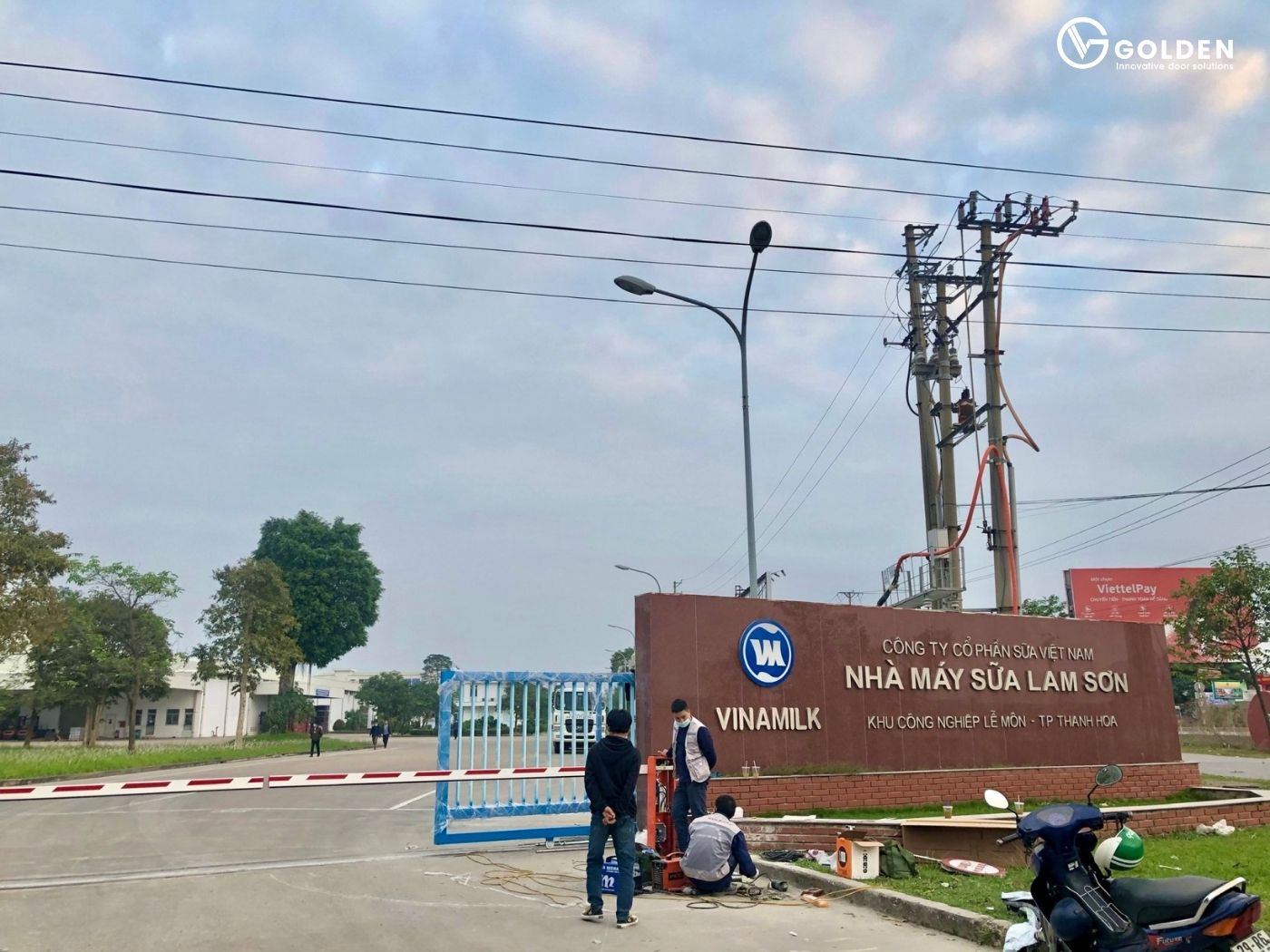 Barie nhà máy sữa