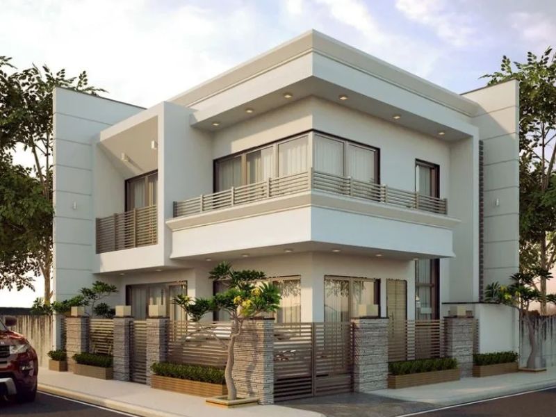 Tránh cổng thẳng hàng nhau khi làm nhà 3 cổng