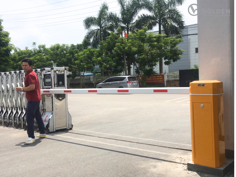 Kết hợp barie và cổng xếp - Vị trí lắp đặt