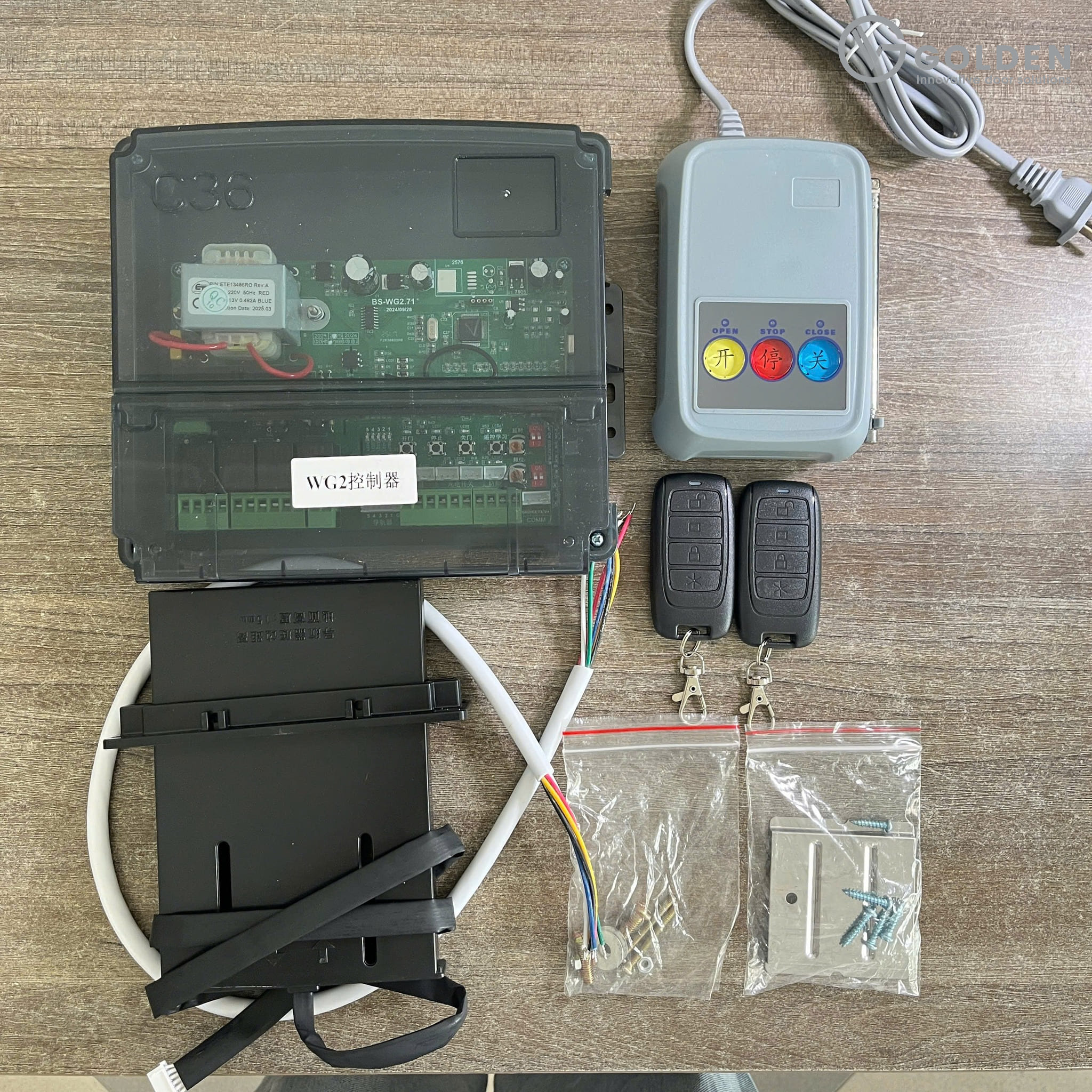 Bộ điều khiển cổng xếp không ray Jingyuan + Qisheng